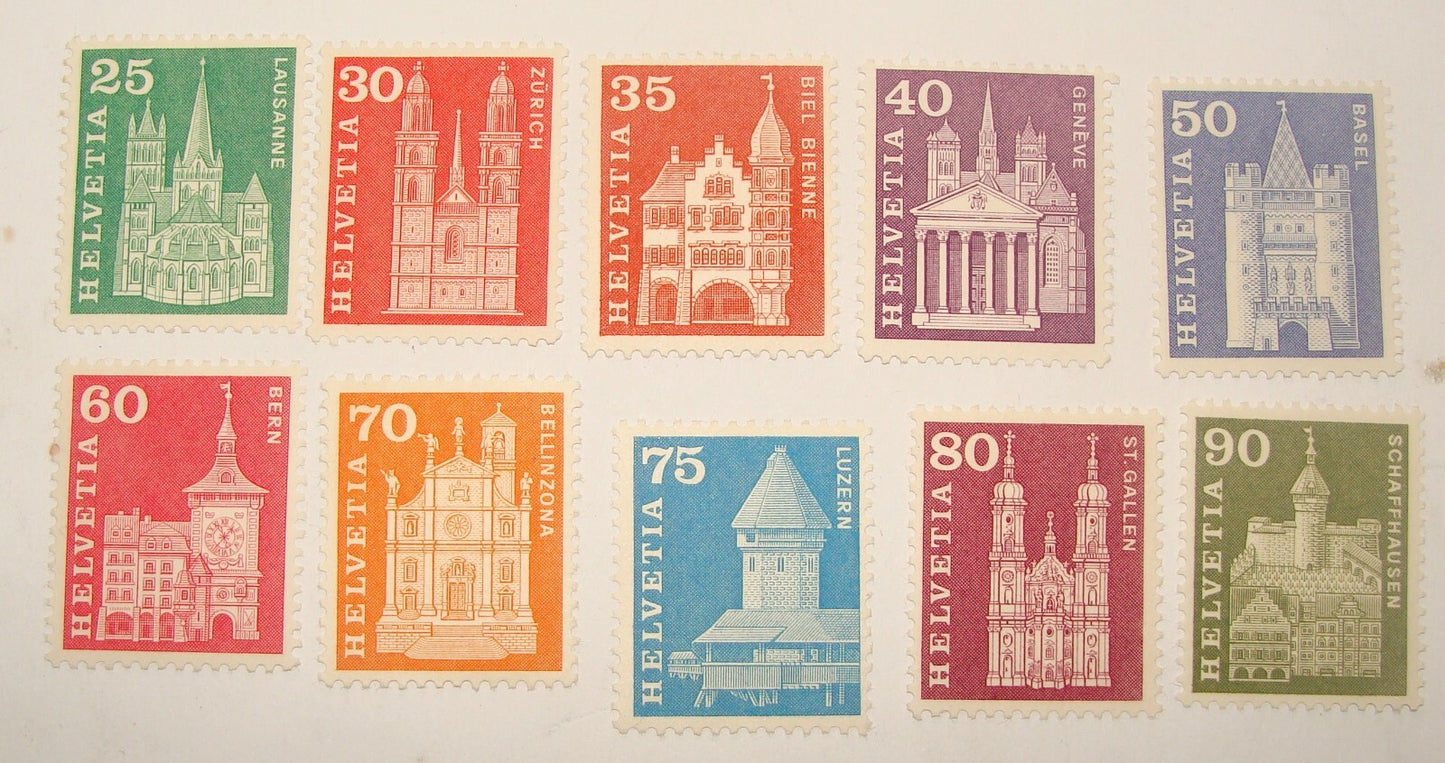 SWITZERLAND Helvetia 1960 Stamp Lot Collection MNH