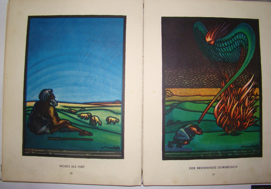 Book Jewish RARE Judaica Uriel Birnbaum MOSES Art 1924 German Hebrew Bible