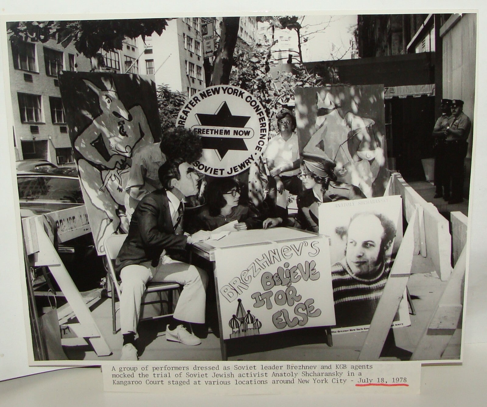 Press Photo 1978 New York Jews Protest Russia Russian Soviet Jewish Prisoners