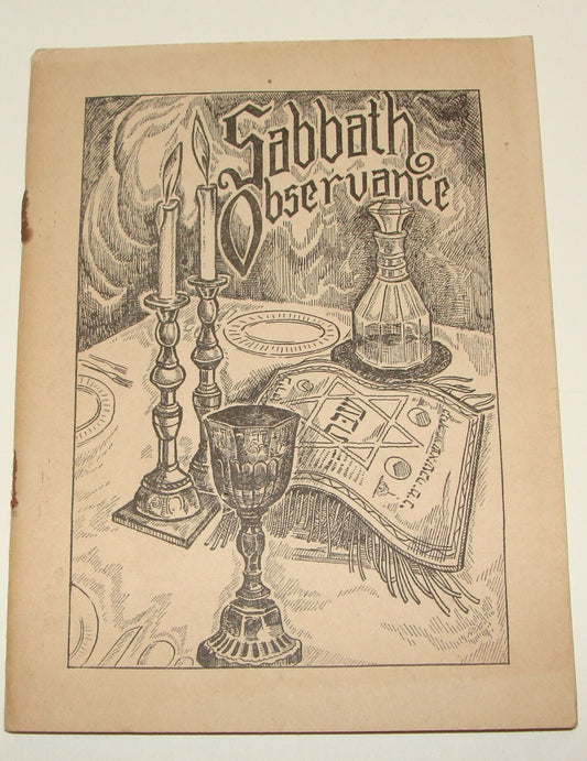 Jewish American Judaica 1947 Rabbi Synagogue Sabbath By Abraham Millgram