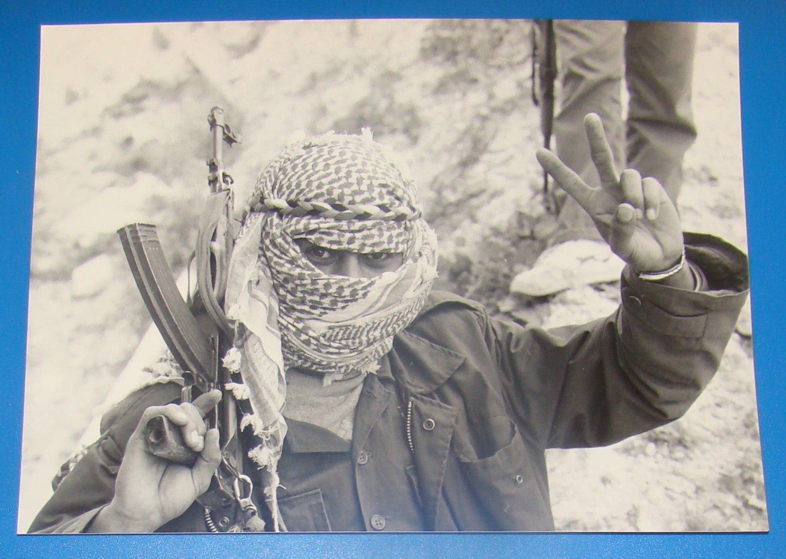 1986 AFP Press Photo Lebanon Civil War Arab Muslim Christian Palestinian Soldier
