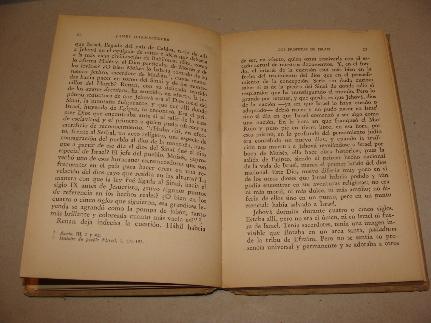 Book Jewish Judaica 1944 Israel Prophets Argentina Spanish Darmesteter