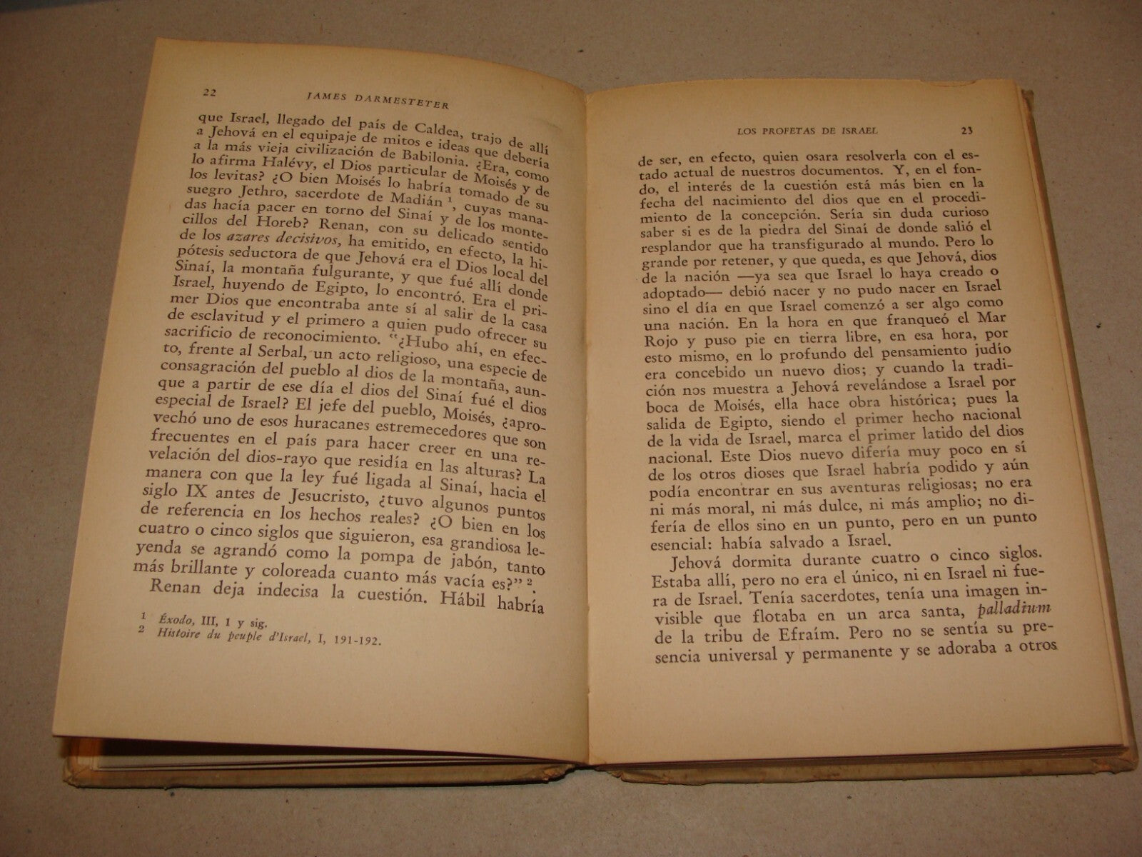 Book Jewish Judaica 1944 Israel Prophets Argentina Spanish Darmesteter