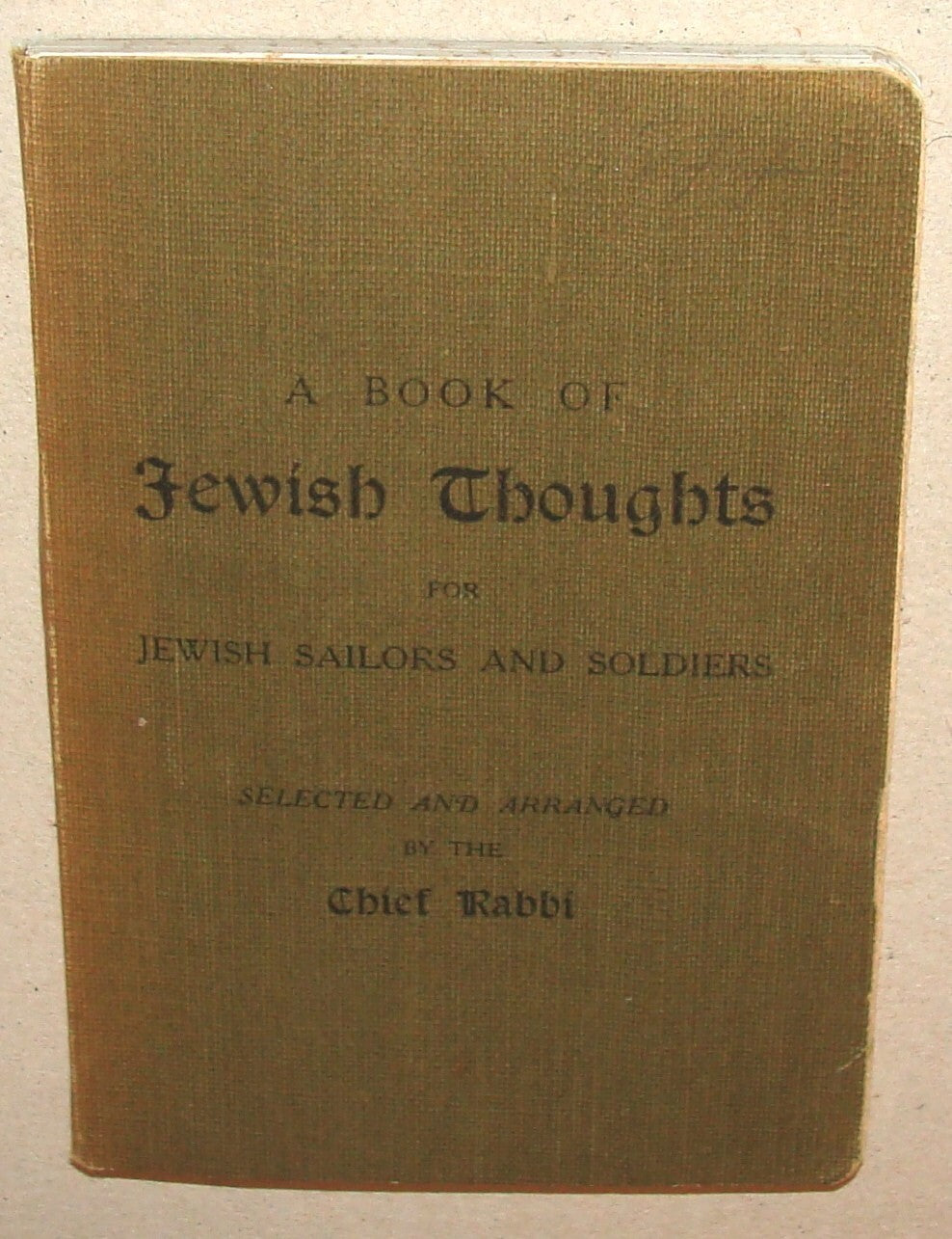 Book Jewish 1942 WWII Rabbi Hertz England London British Army Thoughts Judaica