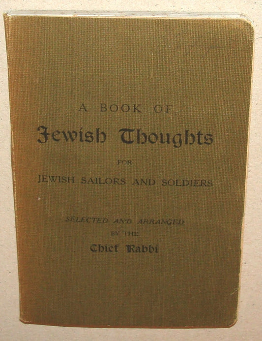 Book Jewish 1942 WWII Rabbi Hertz England London British Army Thoughts Judaica