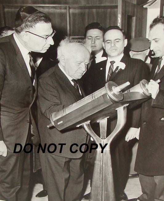 Book Israel 1967? Israeli DAVID BEN GURION Photo Kennedy Airport Synagogue Sign