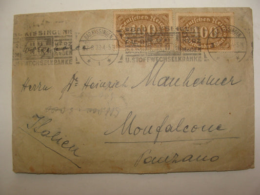 Germany 1923   Bad Kissingen Stamp Cover Deutsches Reich