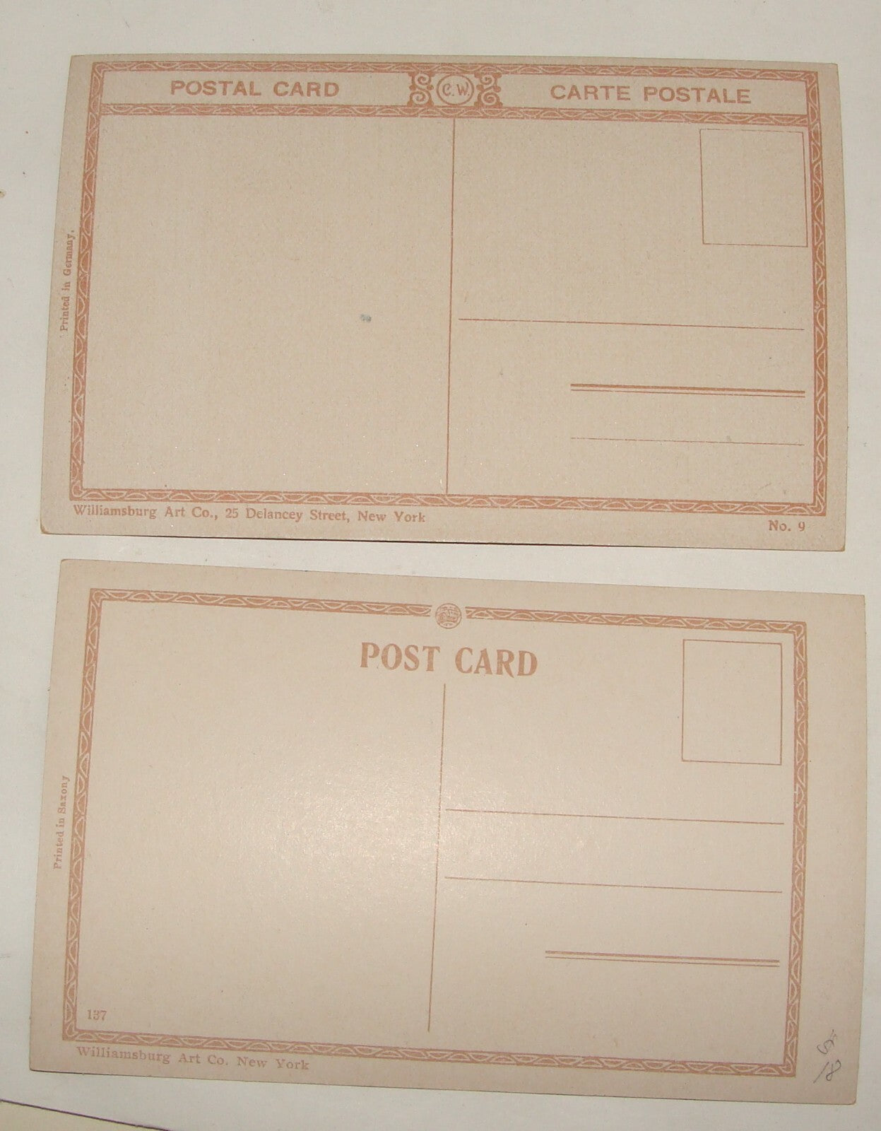 Germany Card Jewish Judaica 1920s   Shana Tova New Year Postcard Yiddish Jews x2