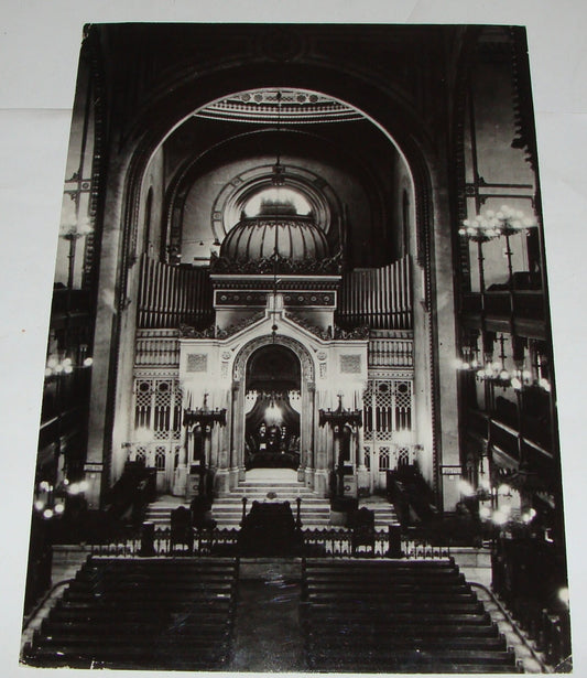 Photo Jewish Judaica Hungary Budapest Synagogue Interior 17x25 cm