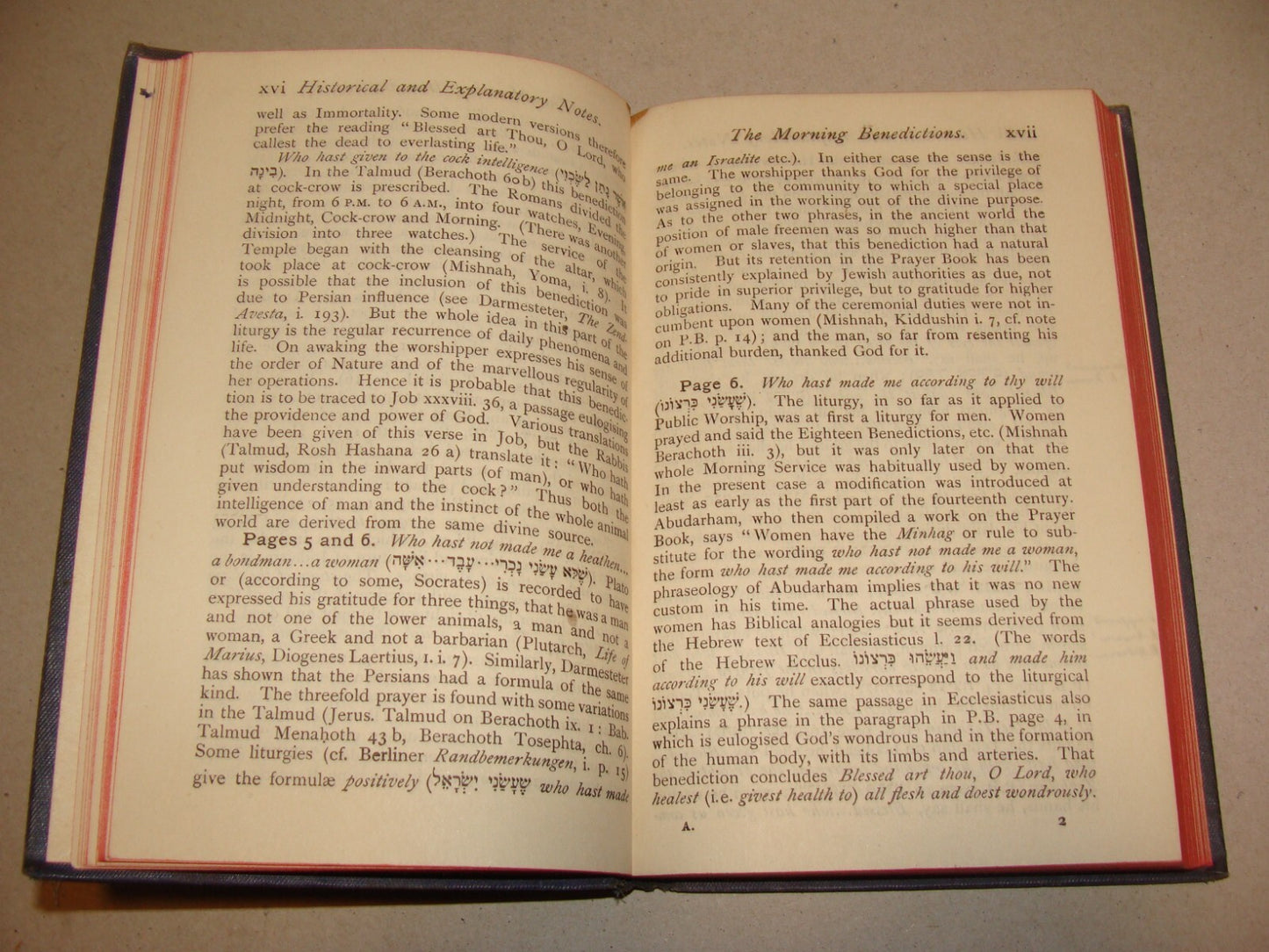 Book Jewish Judaica 1922 London Prayer United Hebrew Congregation Rabbi