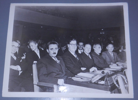 Jewish Judaica vintage israel Press Photo UN Vote 1947 Moshe Sharet Abba Eban