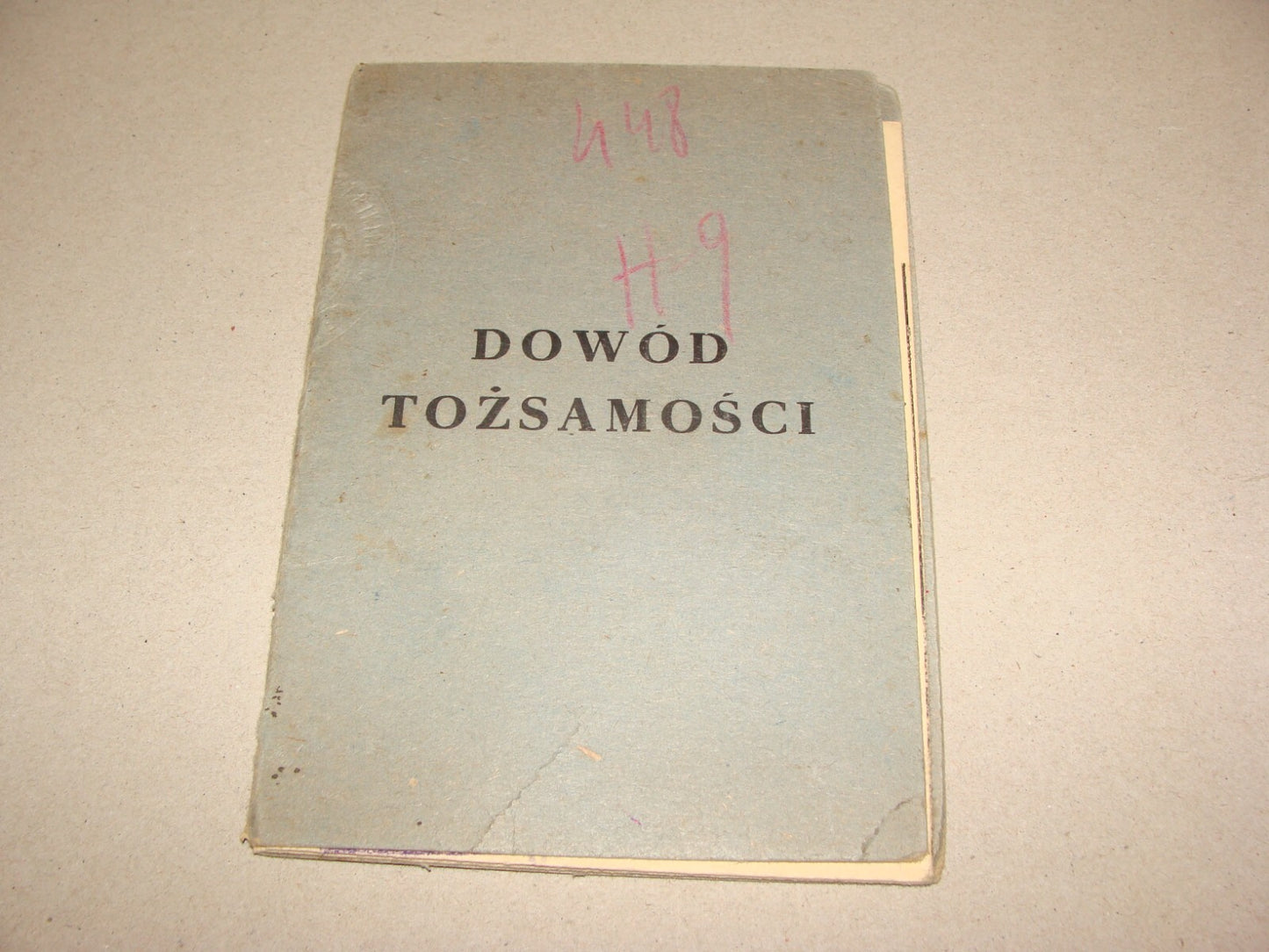 Card Jewish Judaica 1950 Poland Identity Passport Israel Visa