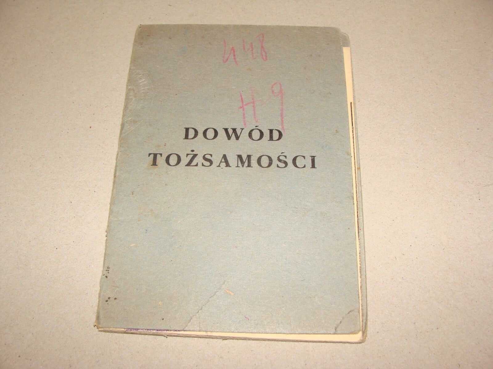 Card Jewish Judaica 1950 Poland Identity Passport Israel Visa