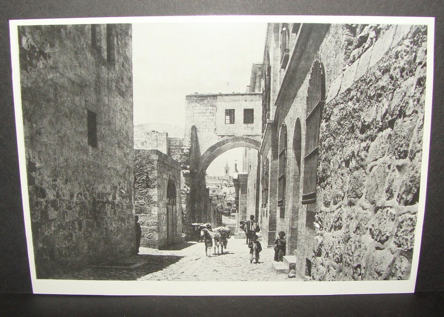 Photo Print Palestine Ad HQ CECIL SHADBOLT 1888 Jerusalem Via Dolorosa Walks in