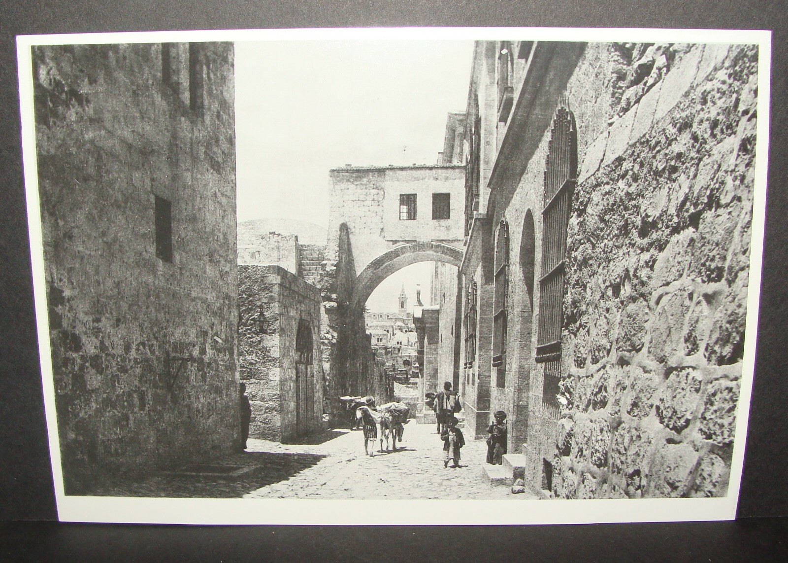 Photo Print Palestine Ad HQ CECIL SHADBOLT 1888 Jerusalem Via Dolorosa Walks in