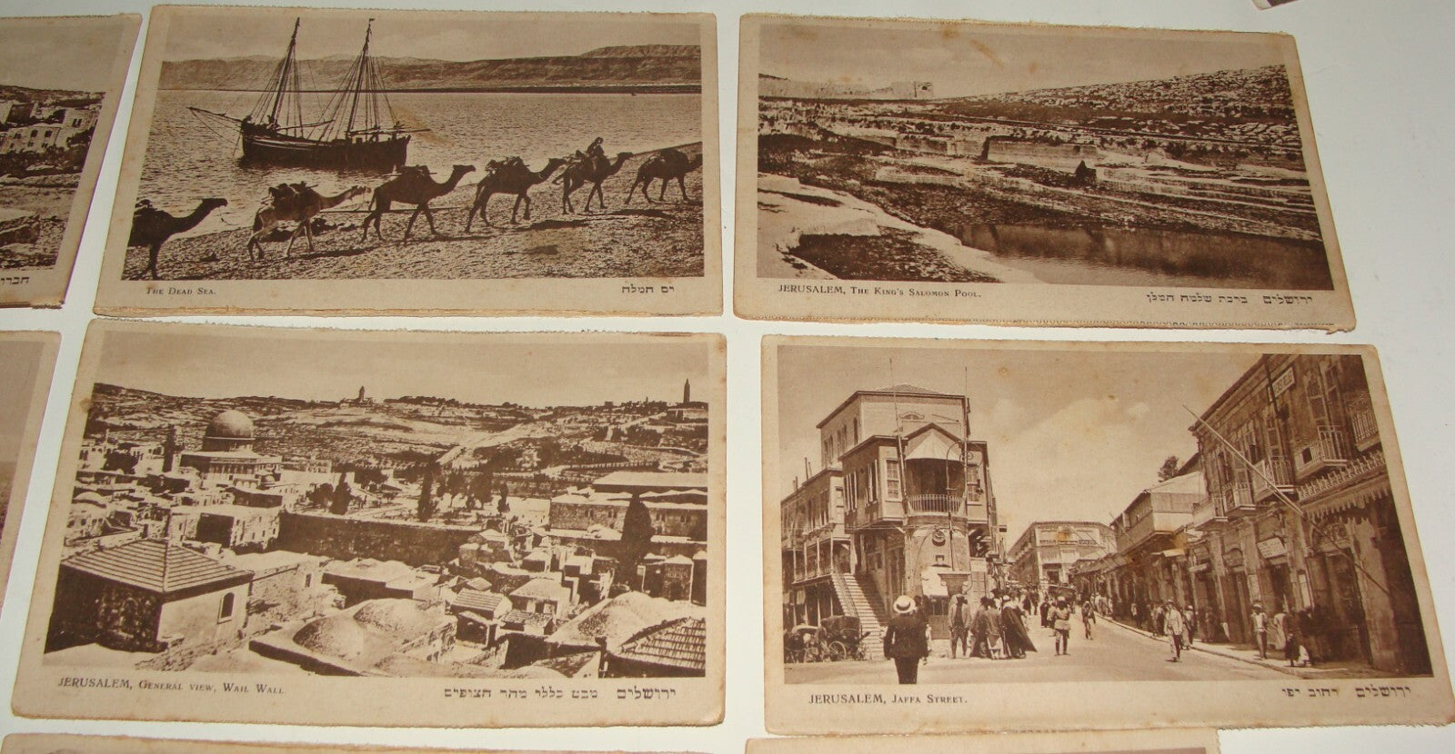 Photo Palestine Card Jewish Judaica 1920s Israel Postcard x9 Jerusalem Hebron