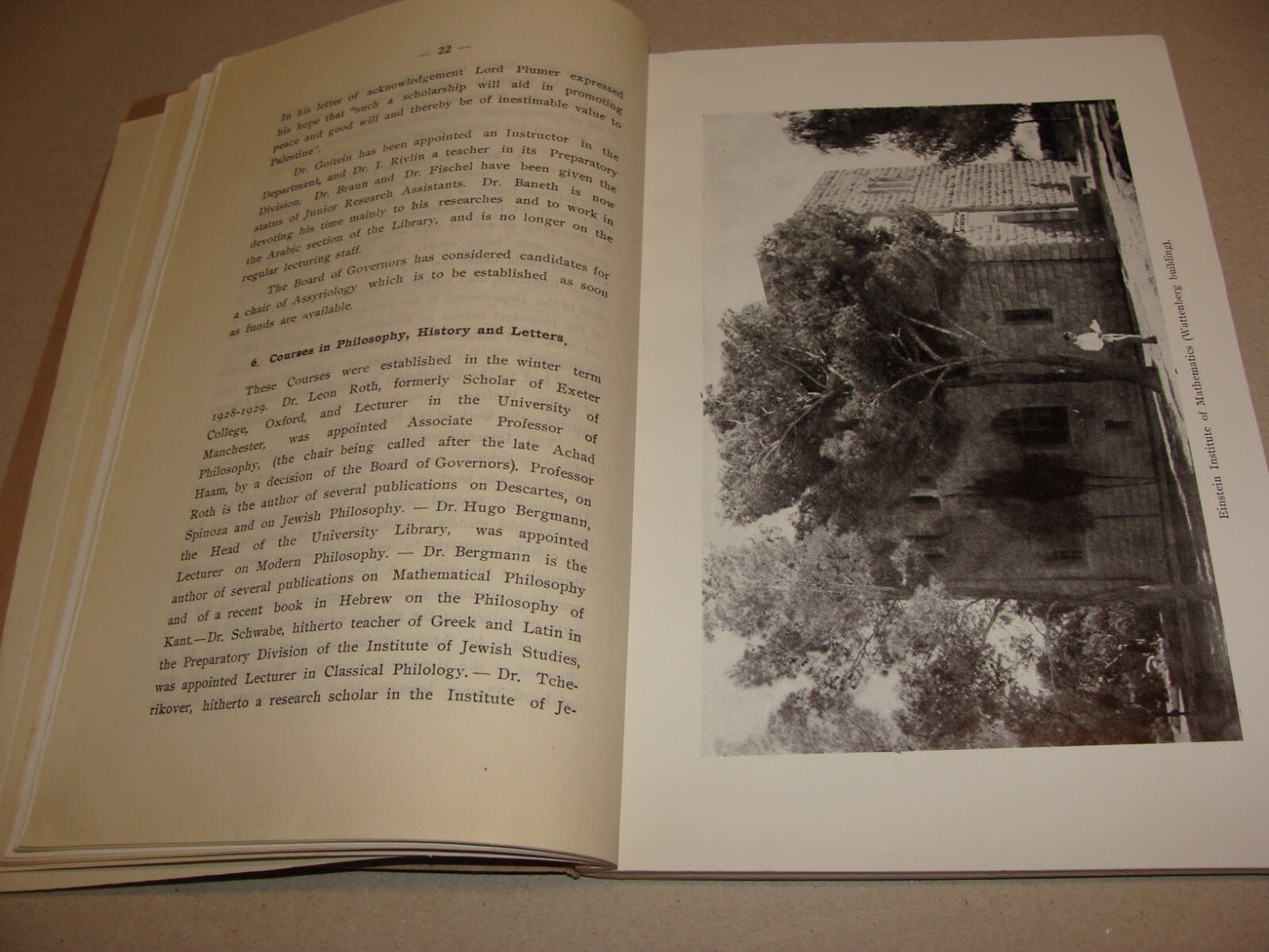 $ Book Jewish 1929 Palestine Israel Jerusalem Hebrew University Year English