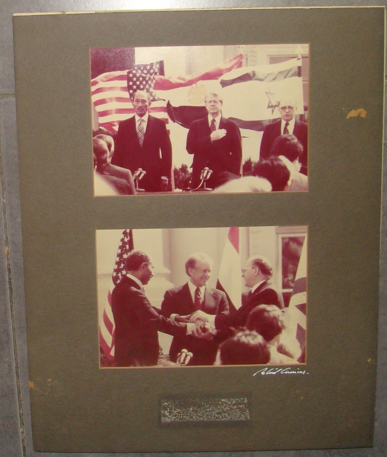 Photo Israel Ad RARE 1978 Camp David Begin Sadat Carter Egypt Peace Original