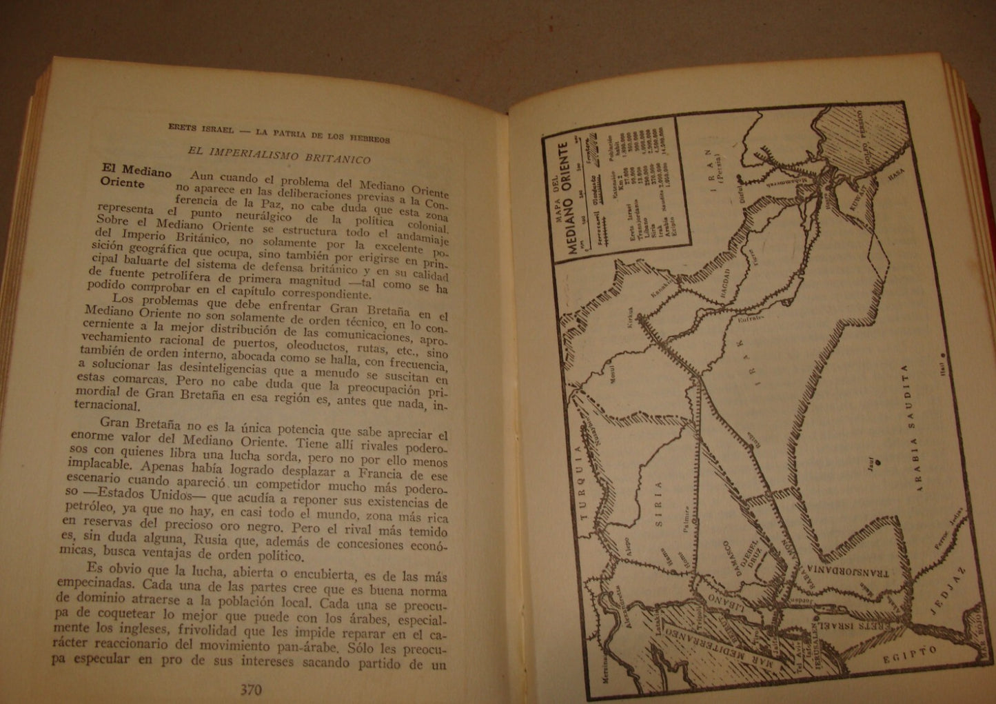 Book Jewish Judaica 1946 Spanish Palestine Israel Elencave Signed Map Photo