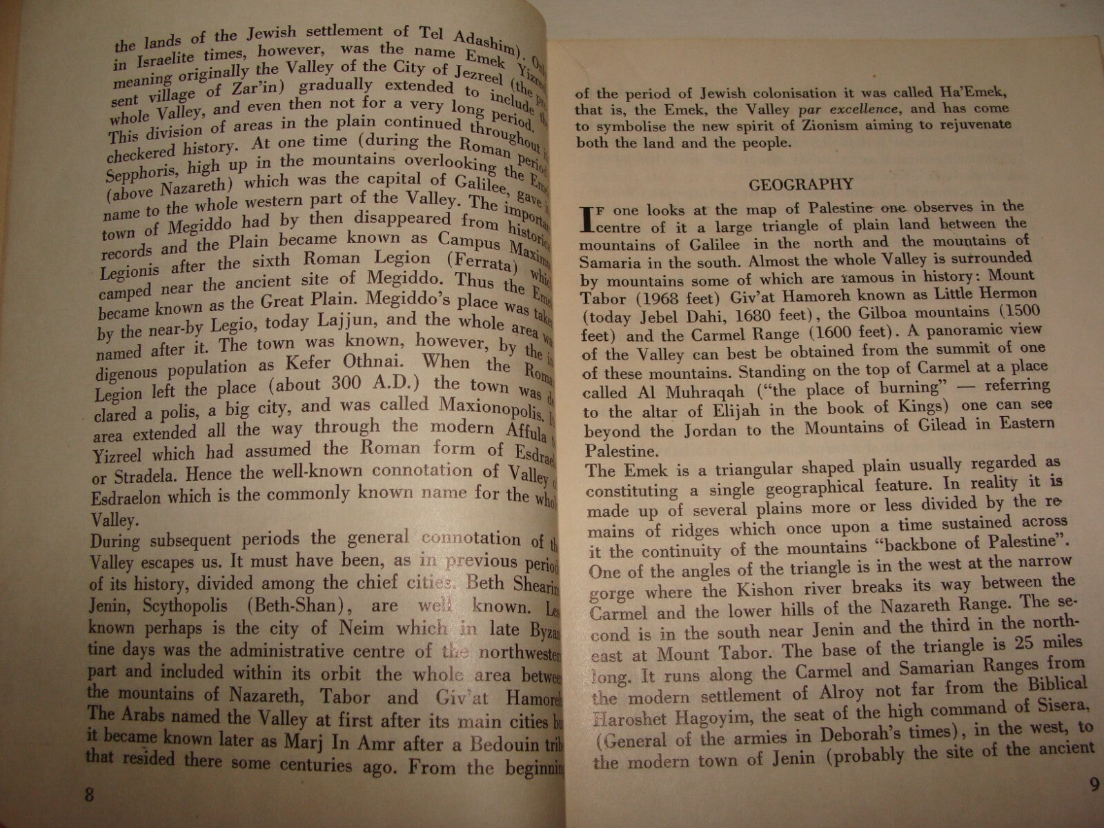 Booklet Palestine Jewish 1947 Israel Emek Jezreel Beisan Valley Photo Zionist
