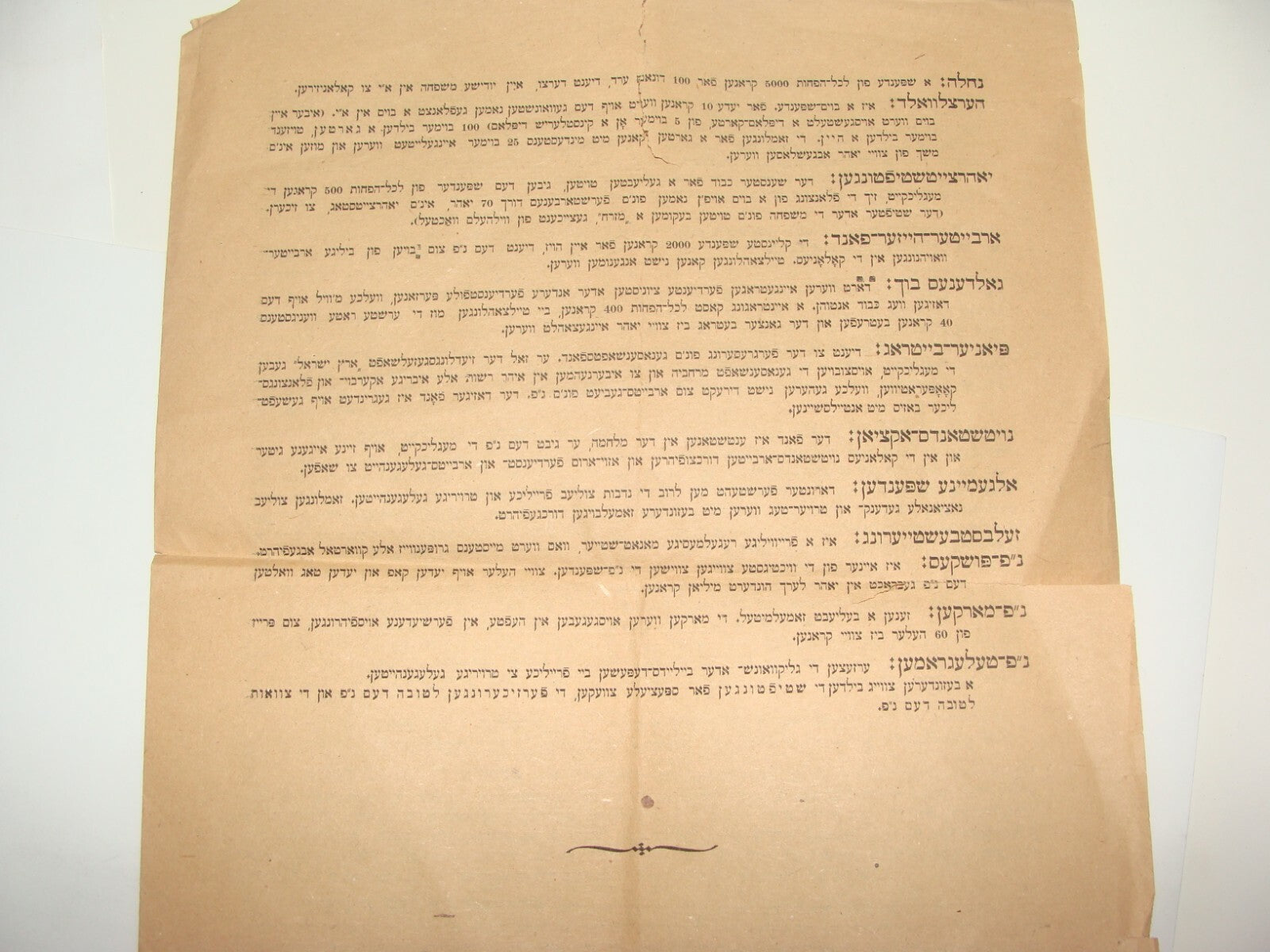 Letter Jewish Judaica 193? JNF KKL National Fund Austria Wien Yiddish Zionist
