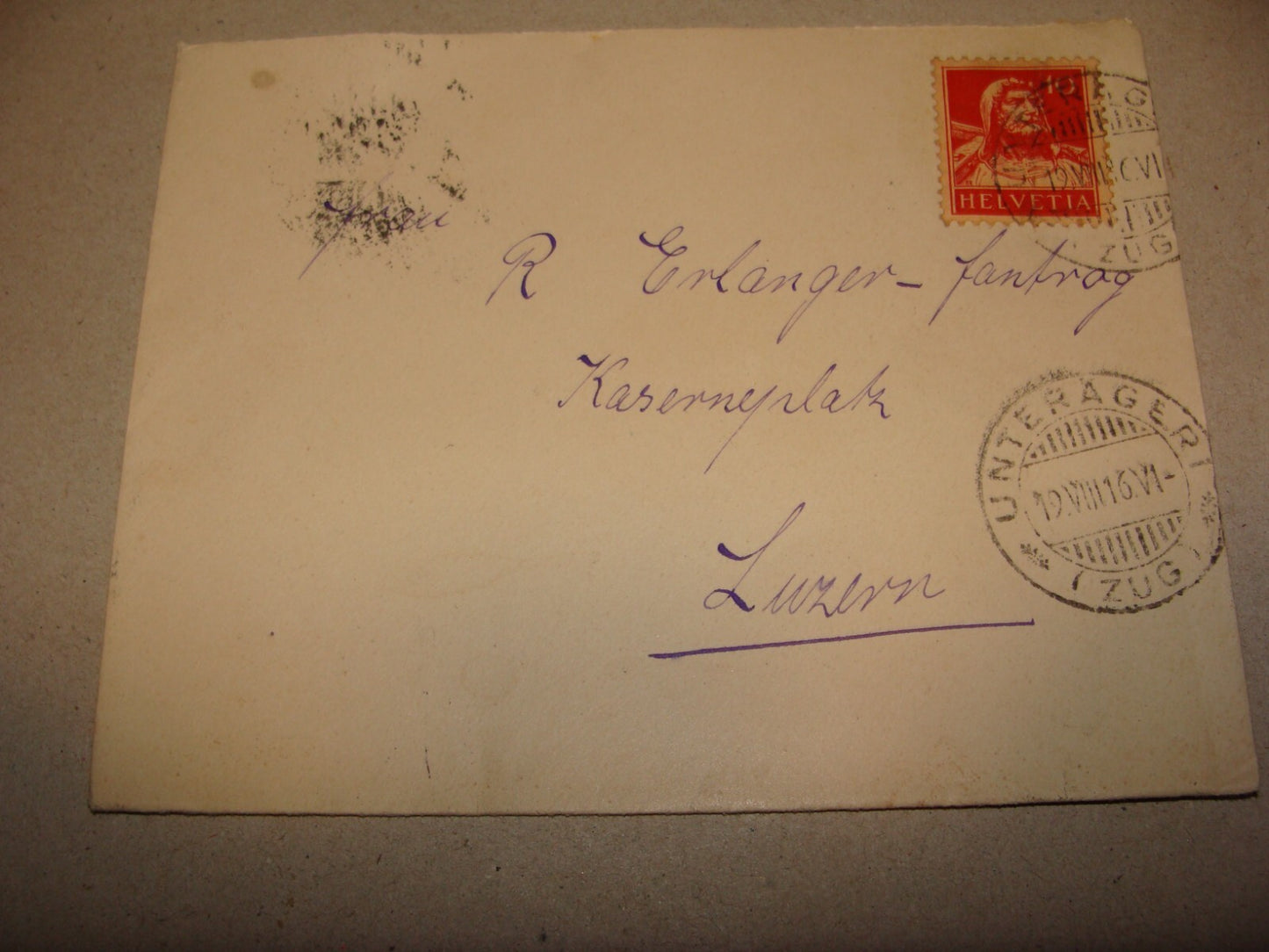 Letter Jewish 1916 Switzerland Zionist PAULA NEUFELD Unterageri ERLANGER Luzern