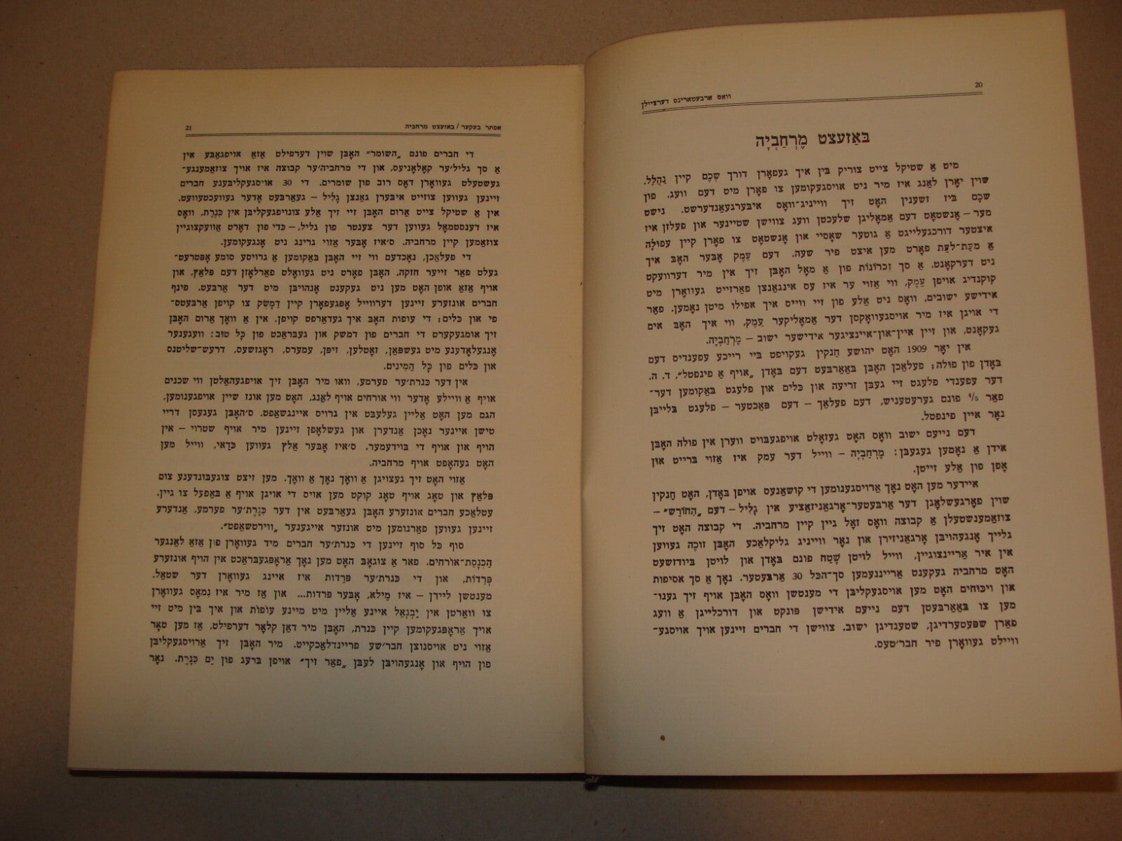 Book Jewish Judaica 1931 Palestine Israel Yiddish Zionist Women Rachel Ben Zvi