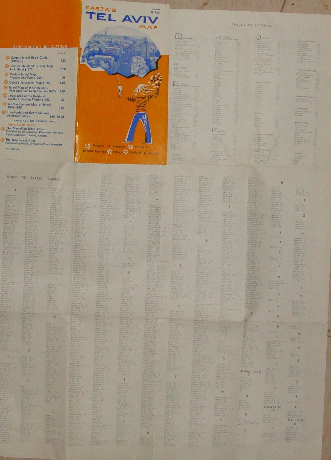 Map Israel TEL AVIV Guide Carta