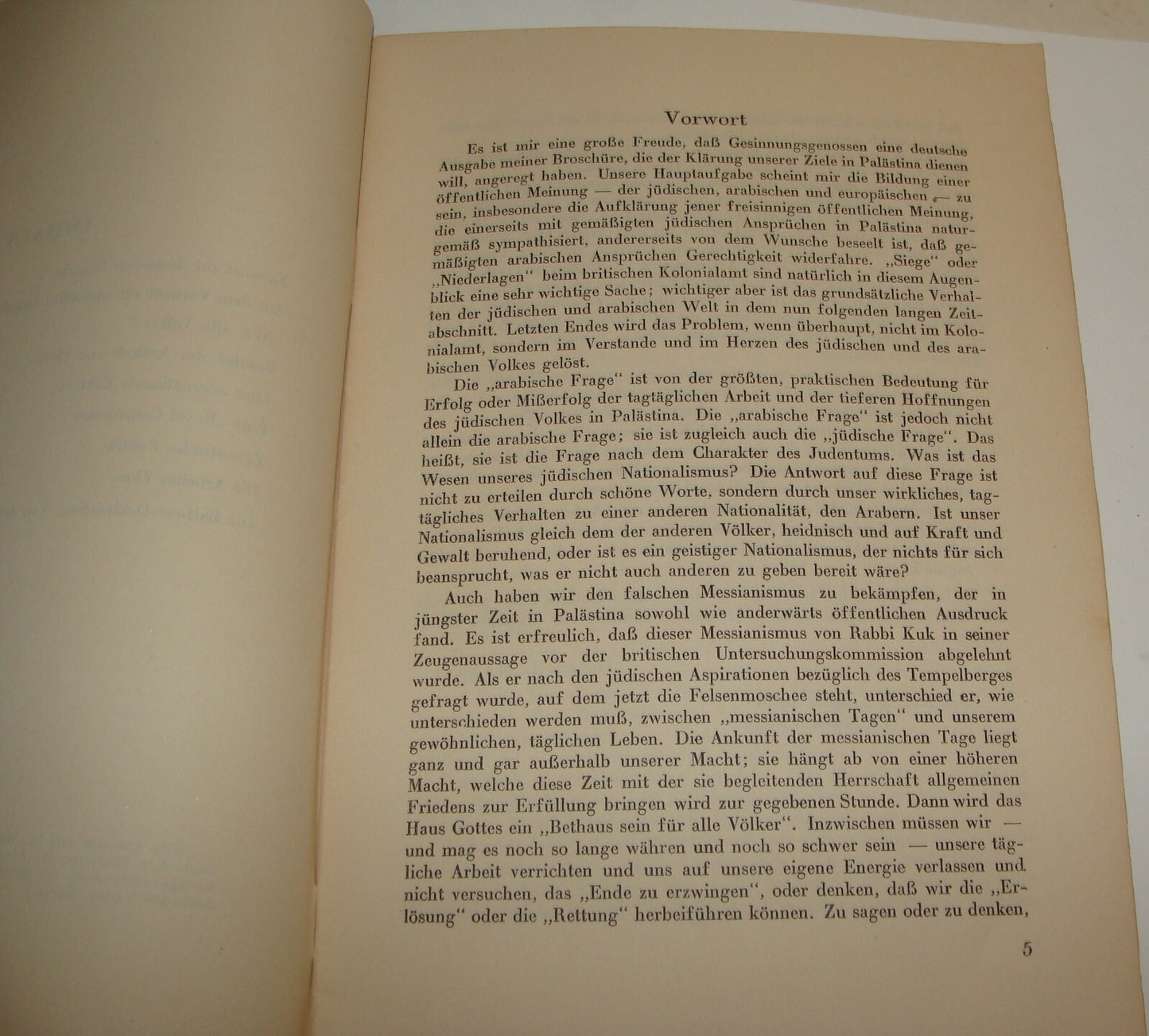 Booklet Palestine Jewish Judaica 1930 German Leib Magnes Zionist Politics Israel