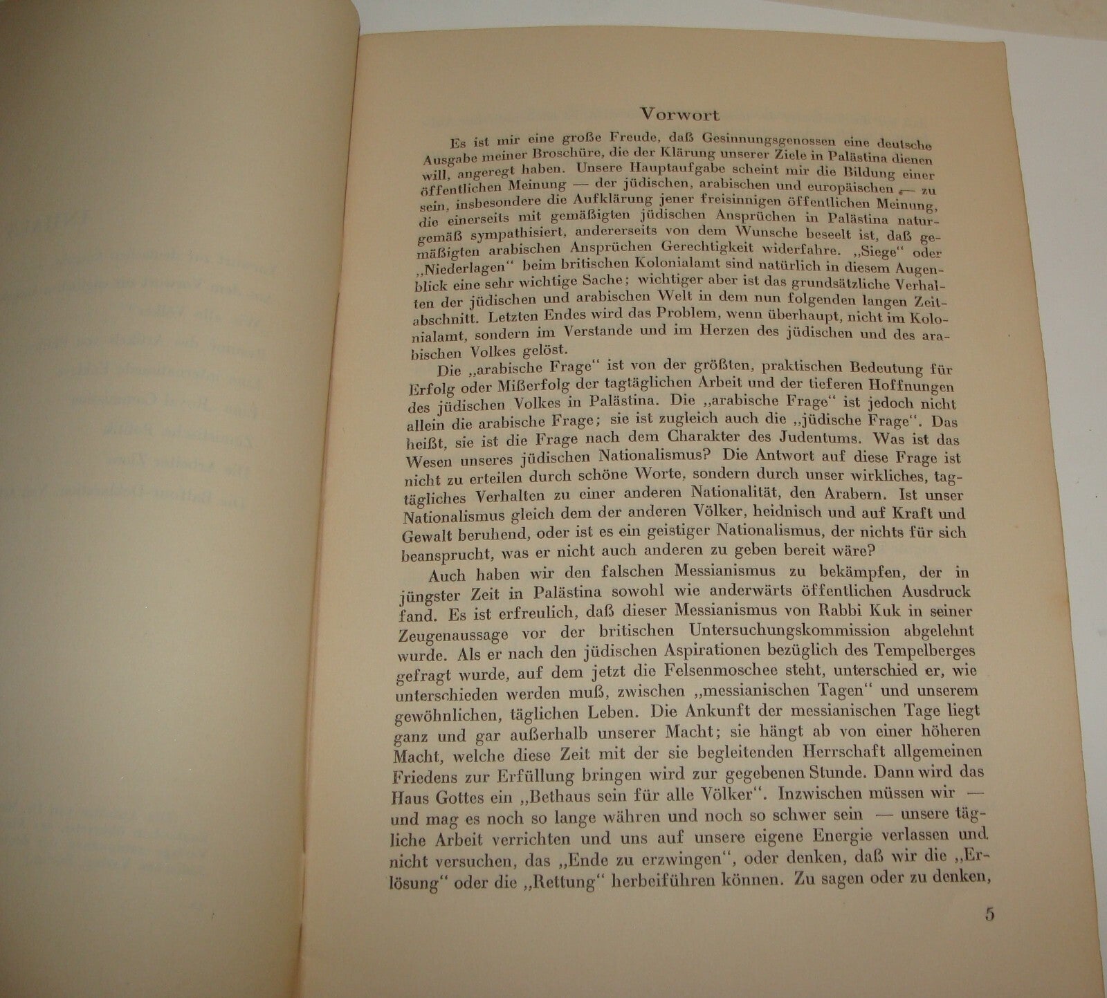 Booklet Palestine Jewish Judaica 1930 German Leib Magnes Zionist Politics Israel