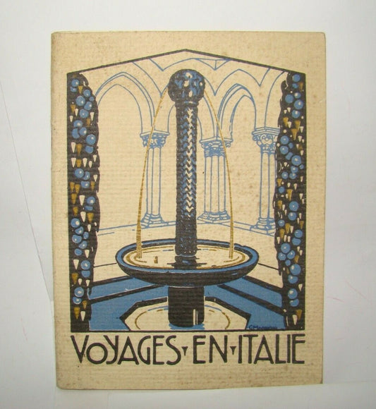 Agencia Chiari Chiariva VOYAGES EN ITALIE trip to Italy travel guide 1924