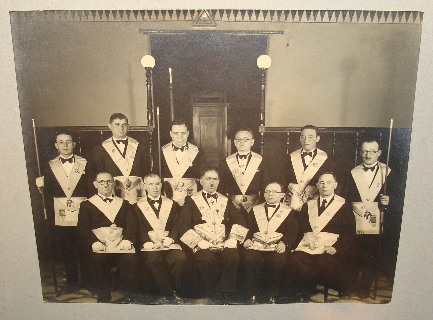 Photo Palestine Jewish Israel 1920? Masonic Freemason Lodge