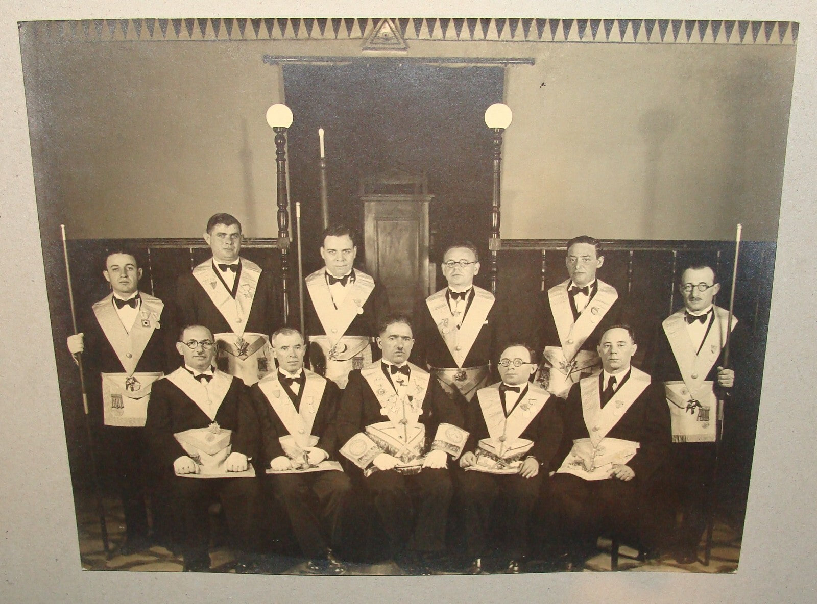 Photo Palestine Jewish Israel 1920? Masonic Freemason Lodge