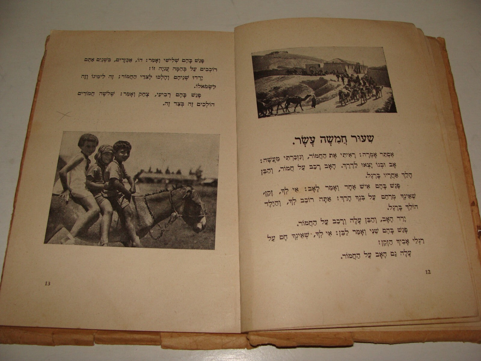 Book Jewish Judaica 1935 Palestine Israel Hebrew Language Learn Zionist Photos