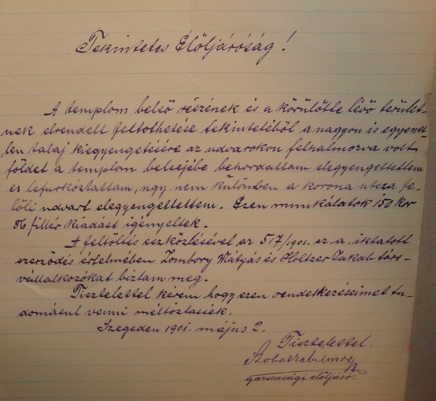 Letter Jewish Judaica ? 1901 Hungary Hungarian