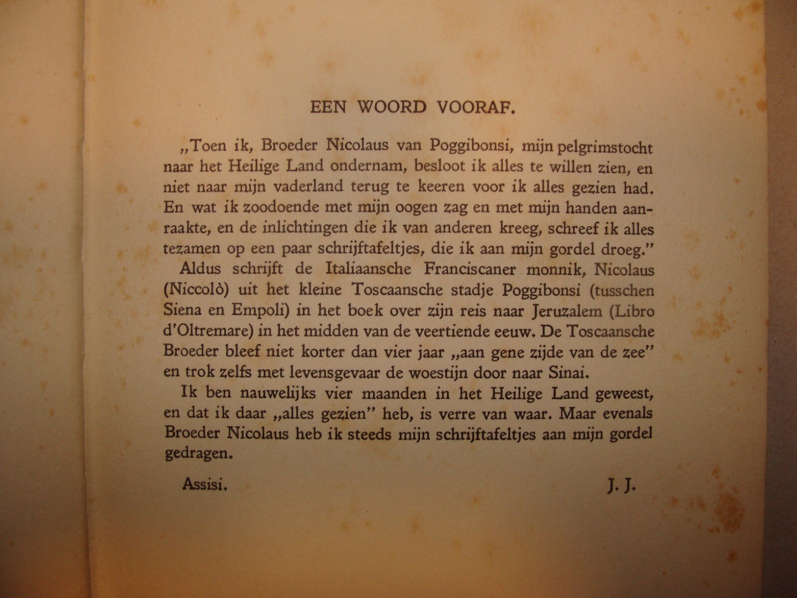 Book Palestine RARE 1925 JERUSALEM Dutch Israel Travel Johannes Jorgensen