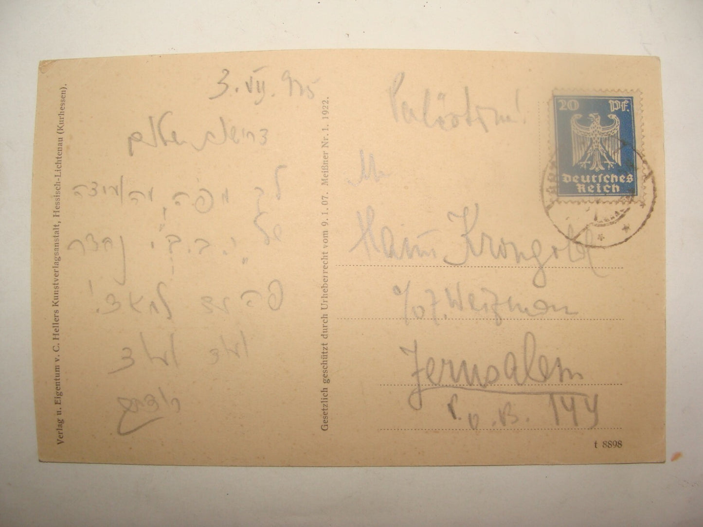 Germany 1920s German   Schwalbental Guest House Hotel Photo Postcard Meissner