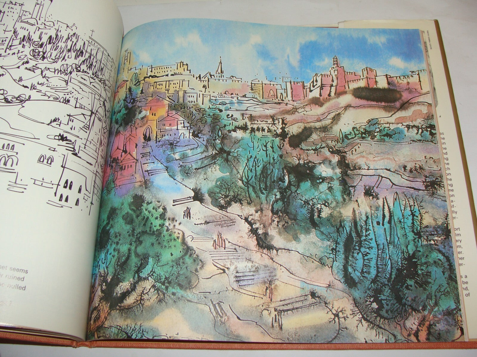 Book Jewish Yossi Stern SIGNED +2 Art Drawings Israel Israeli Artist Jerusalem