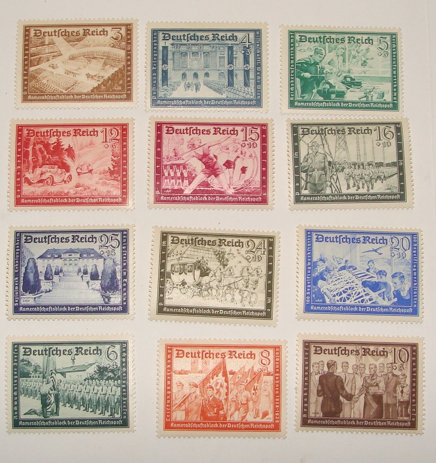Germany   1939 Third Reich Stamp Set X12 702-13 M200