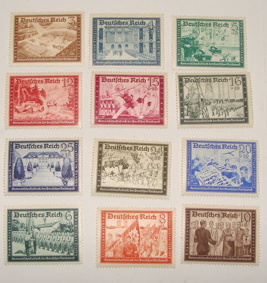 Germany   1939 Third Reich Stamp Set X12 702-13 M200