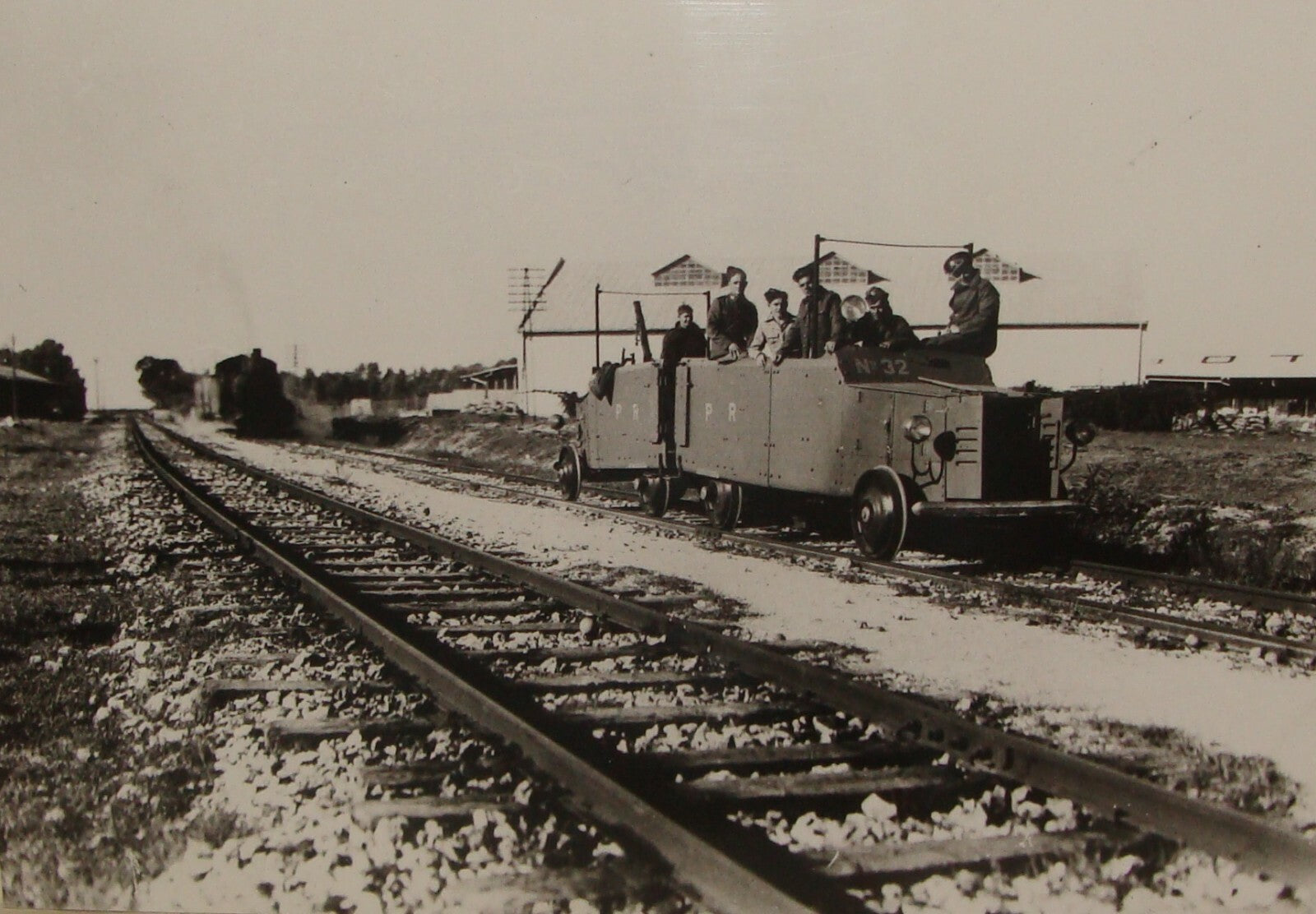 Photo Print, 1939 Palestine Israel NOTRIM Hebrew Police Railway Train Guard