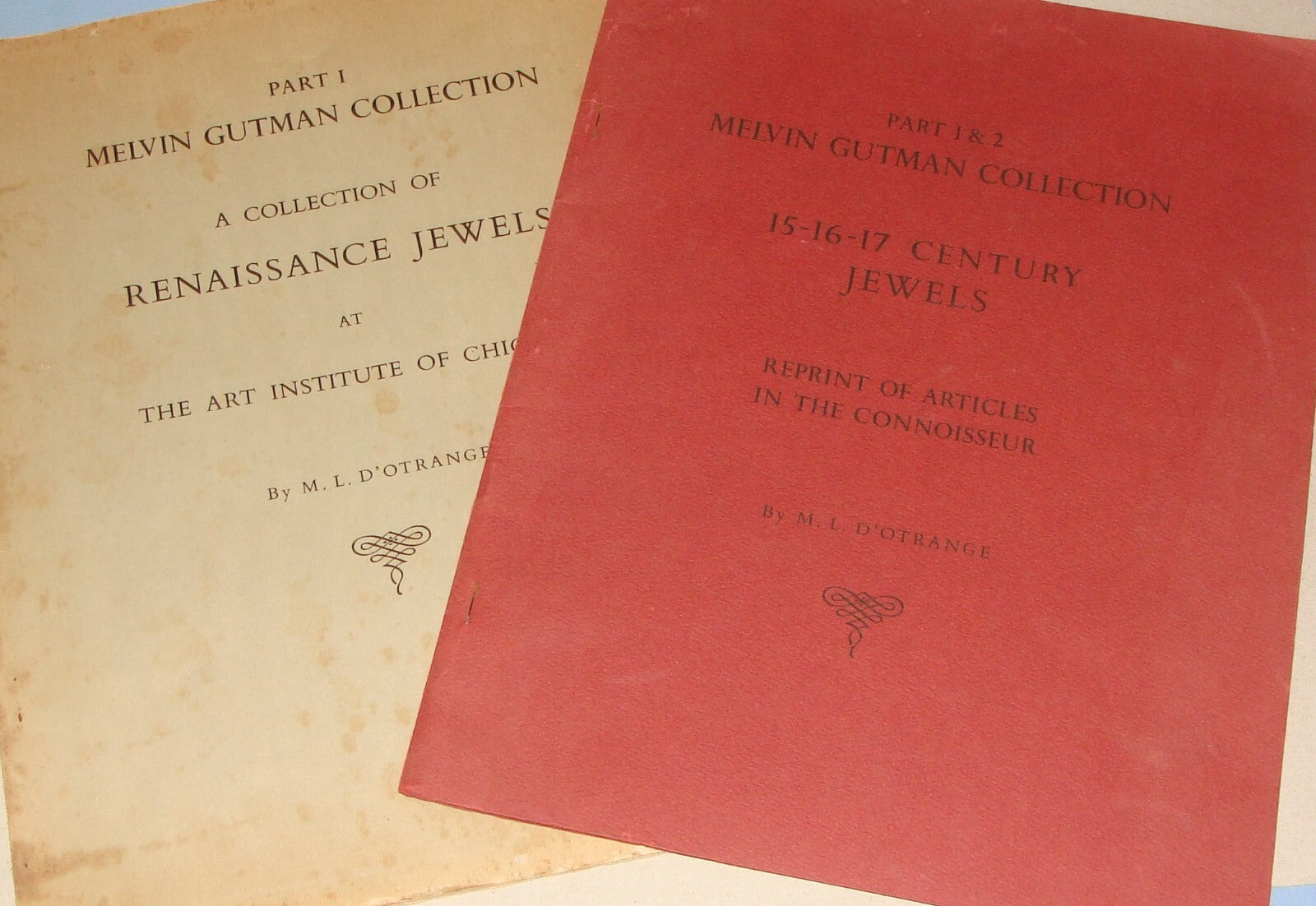 MELVIN GUTMAN COLLECTION Jewels Renaissance Antique Chicago Art Catalog x2