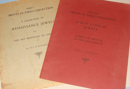 MELVIN GUTMAN COLLECTION Jewels Renaissance Antique Chicago Art Catalog x2