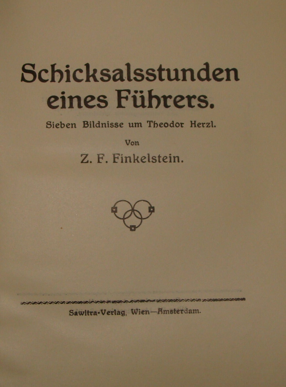 Book Jewish Judaica 1934 Wien HERZL German History Zionism Photos