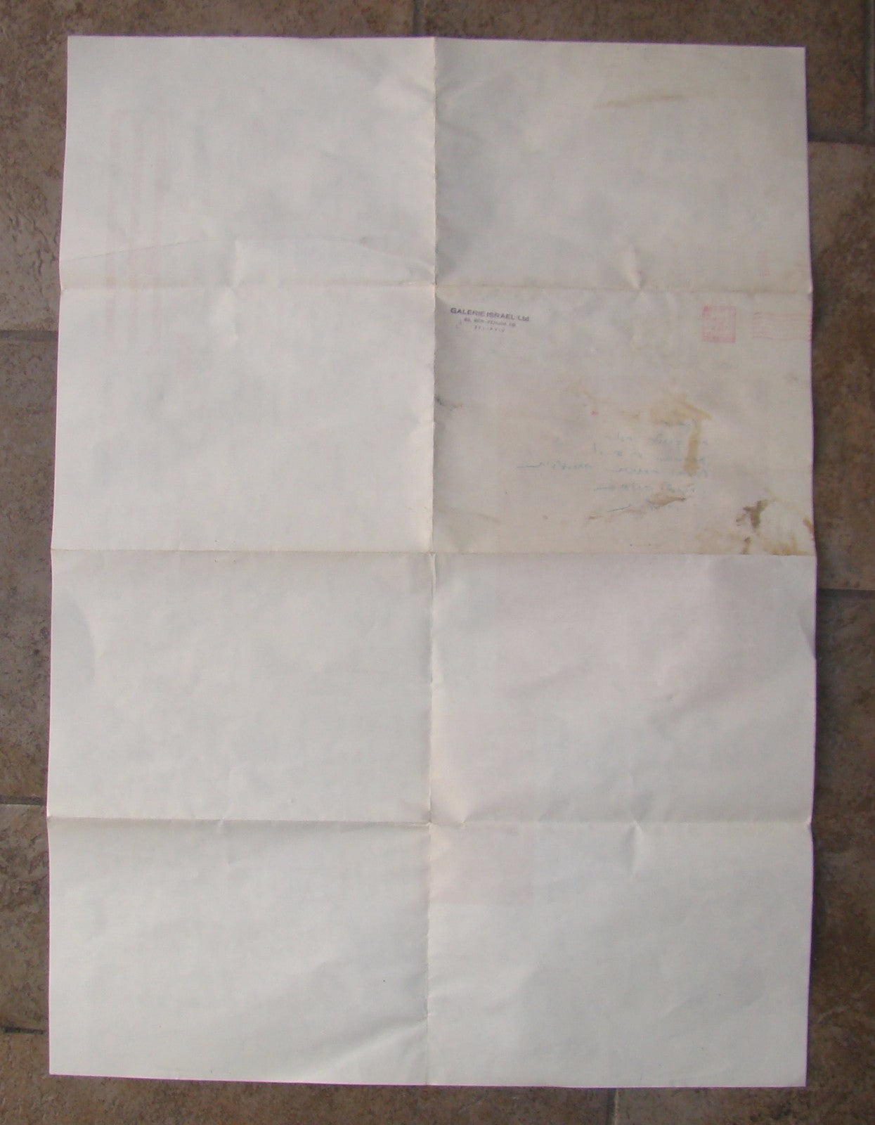 Photo Jewish ad vintage israel Art Poster gallery exhibition invitation BIG 1961