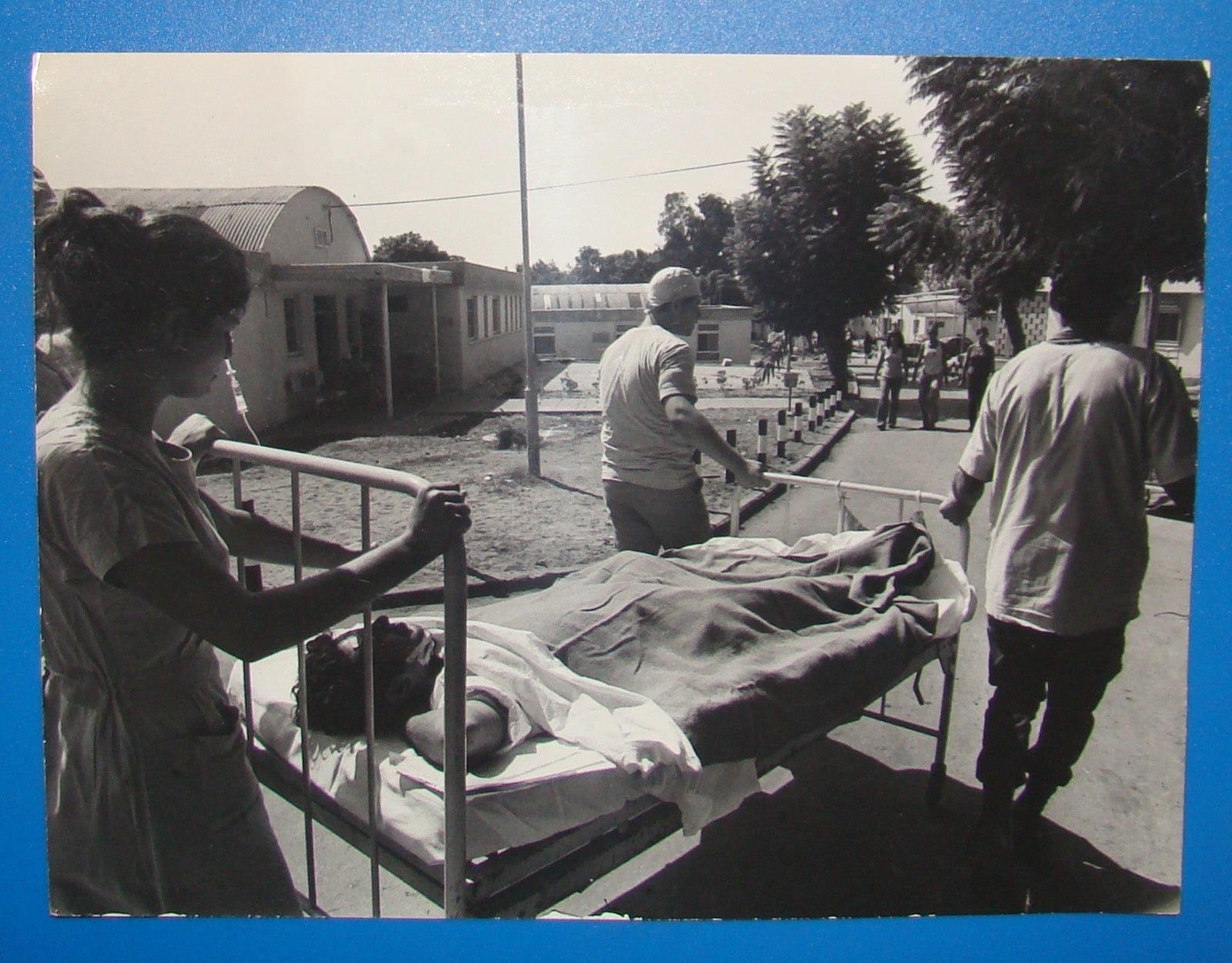 Photo Israel 8.10.1973 Yom Kippur War IDF First Wounded Soldiers Hospital MAARIV