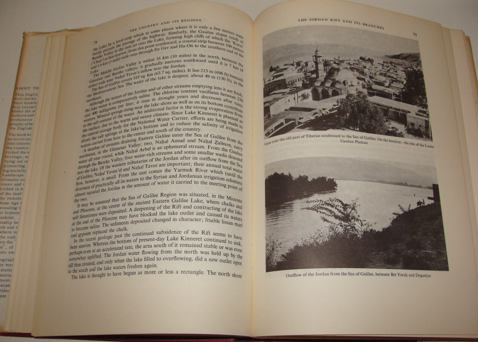 Jewish Judaica 1966 GEOGRAPHY OF ISRAEL Book + Map English Version