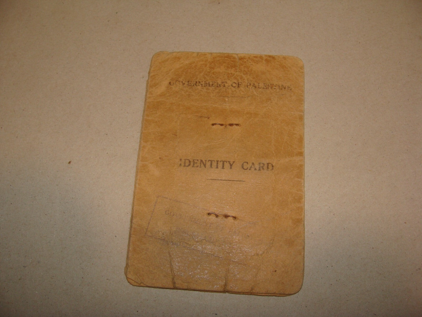 $ Photo Palestine Card 1930s Israel Certificate Identity Jerusalem Jewish RATNER