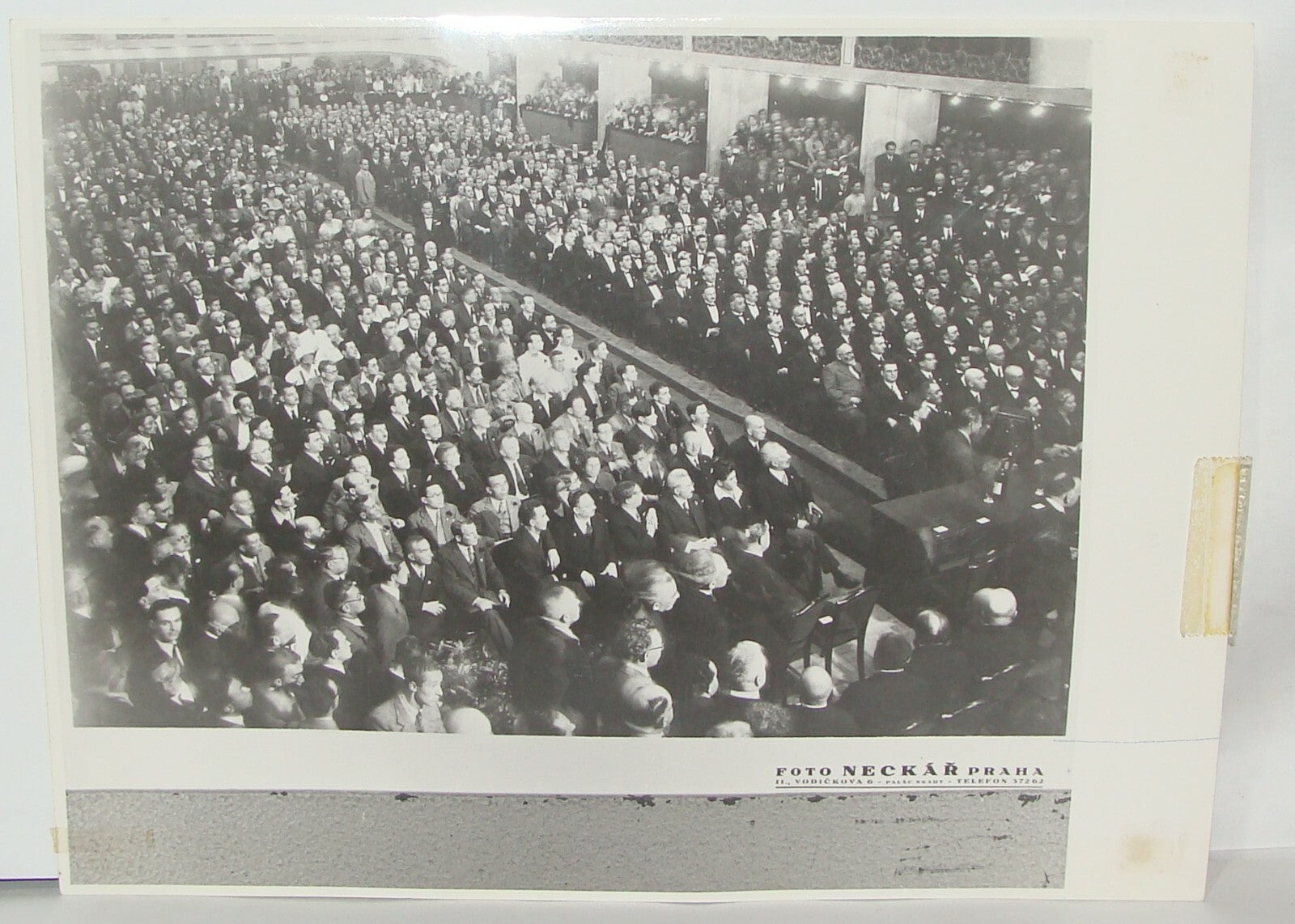Photo Print, Jewish Judaica 1933 Zionist Congress Prague Jabotinsky