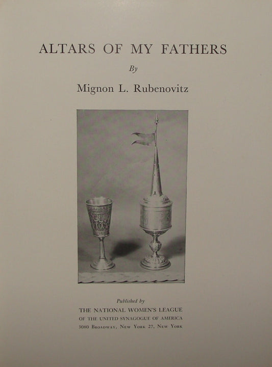 Book Jewish Judaica Altars of My Fathers 1957 Photo Album Religious Articles
